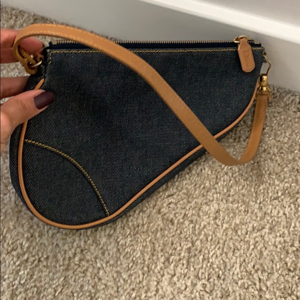 Dior small denim bag
